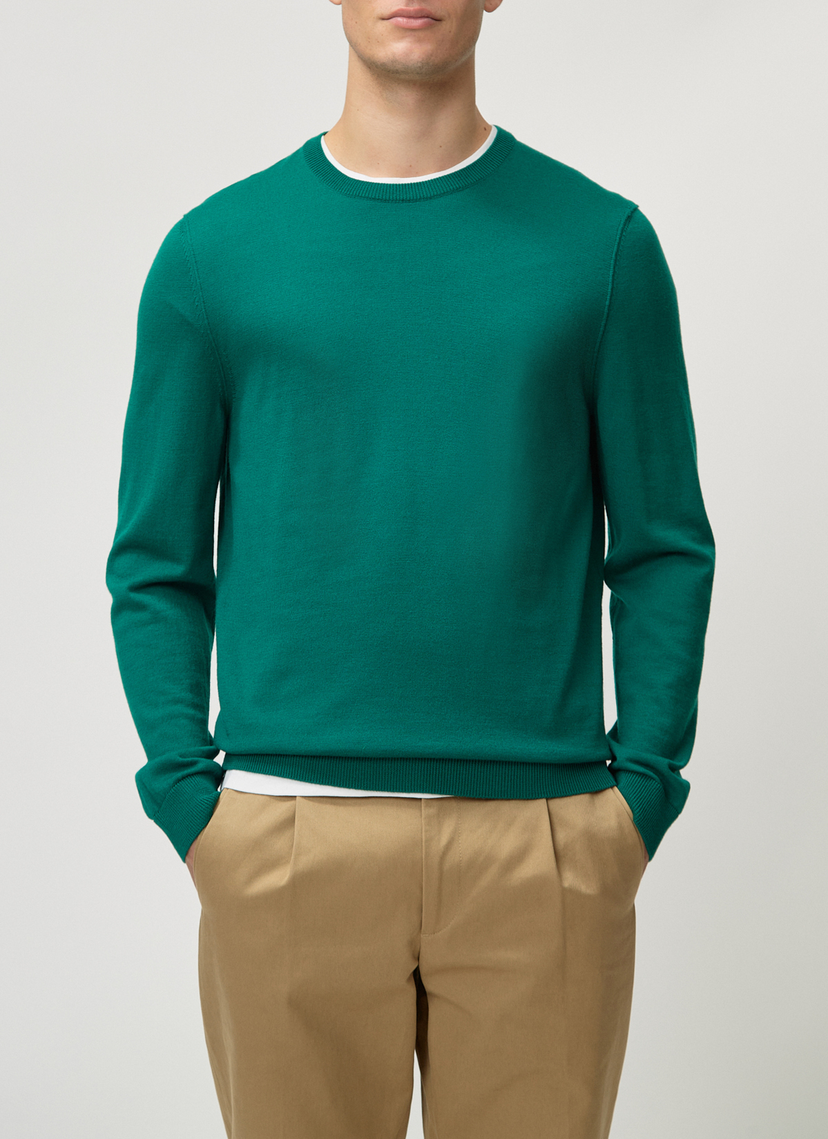 Pullover Rundhals 1/1 Arm, Deep Meadow Frontansicht