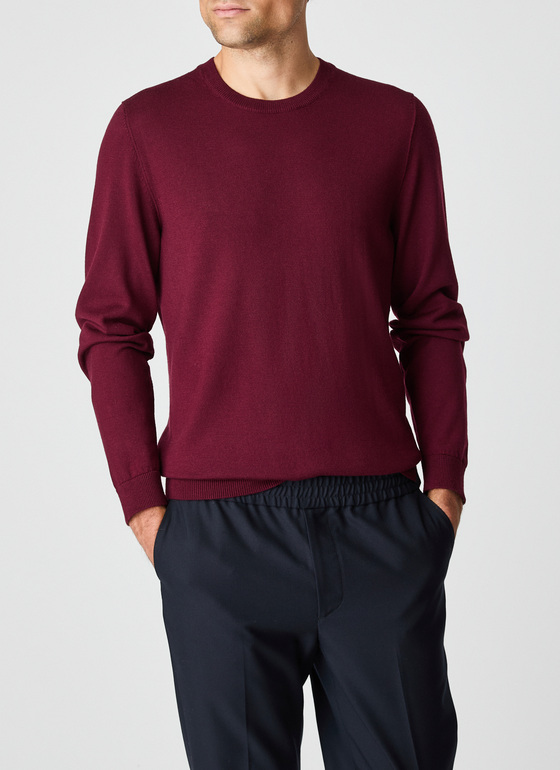 Pullover Rundhals 1/1 Arm Barolo Wine Frontansicht