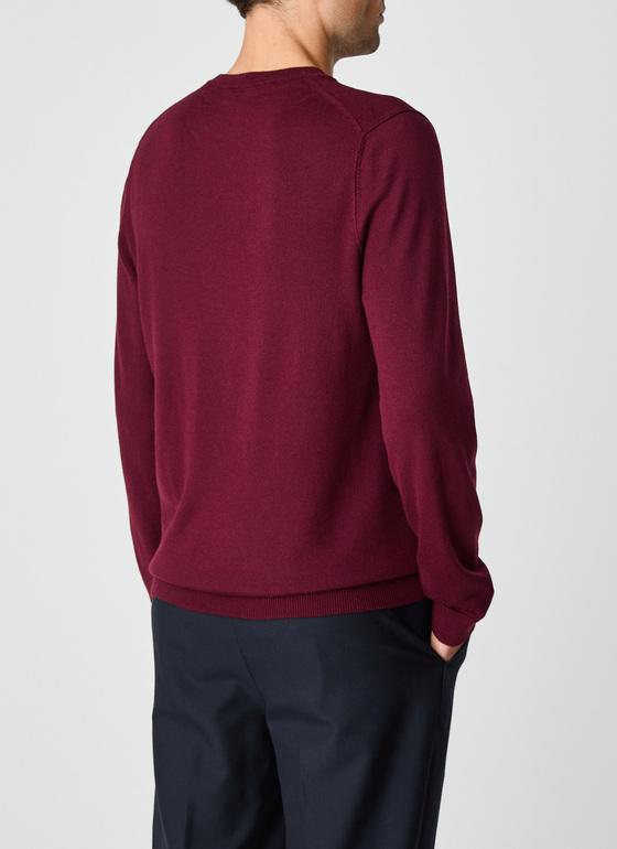 Pullover Rundhals 1/1 Arm Barolo Wine Frontansicht