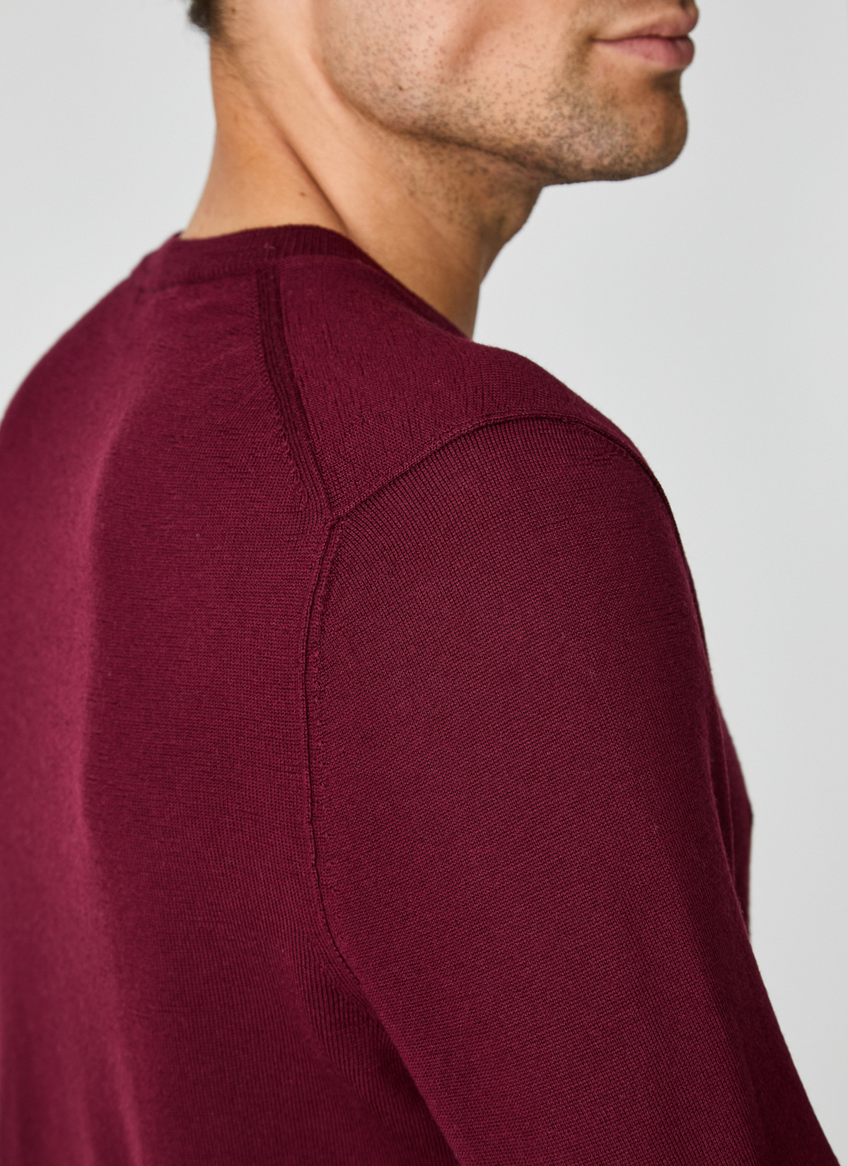 Pullover Rundhals 1/1 Arm, Barolo Wine Detailansicht 2