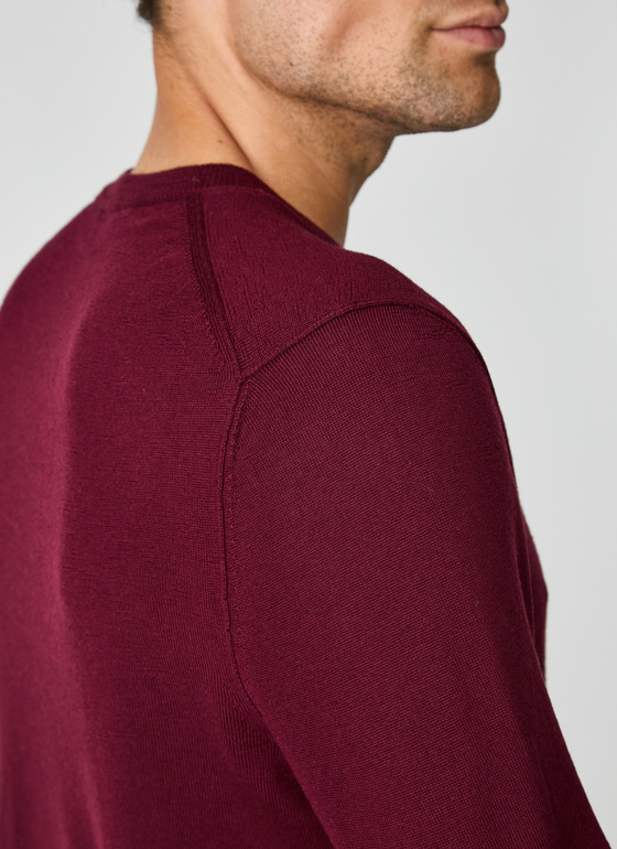 Pullover Rundhals 1/1 Arm Barolo Wine Frontansicht