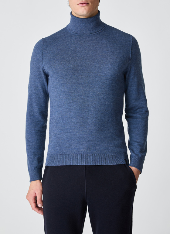 Pullover Rollkragen 1/1 Arm Nimes Blue Frontansicht
