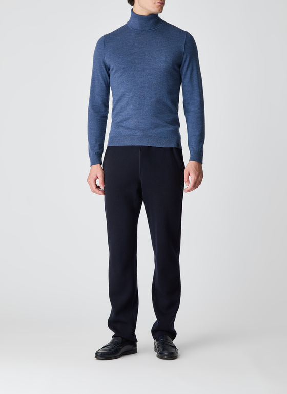 Pullover Rollkragen 1/1 Arm Nimes Blue Frontansicht