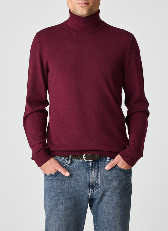 Pullover Rollkragen 1/1 Arm Barolo Wine Frontansicht