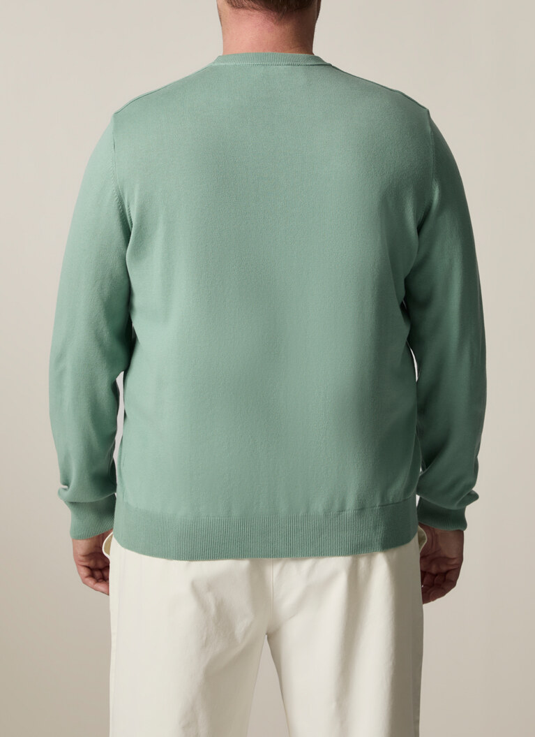 Pullover Rundhals 1/1 Arm, Iced Mint Rückansicht