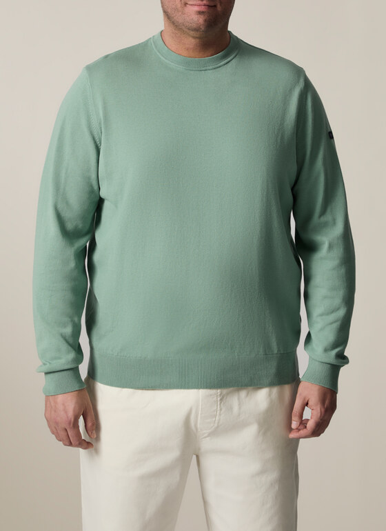 Pullover Rundhals 1/1 Arm Iced Mint Frontansicht