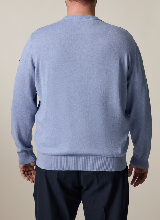 Pullover Rundhals 1/1 Arm Shades of Blue Frontansicht