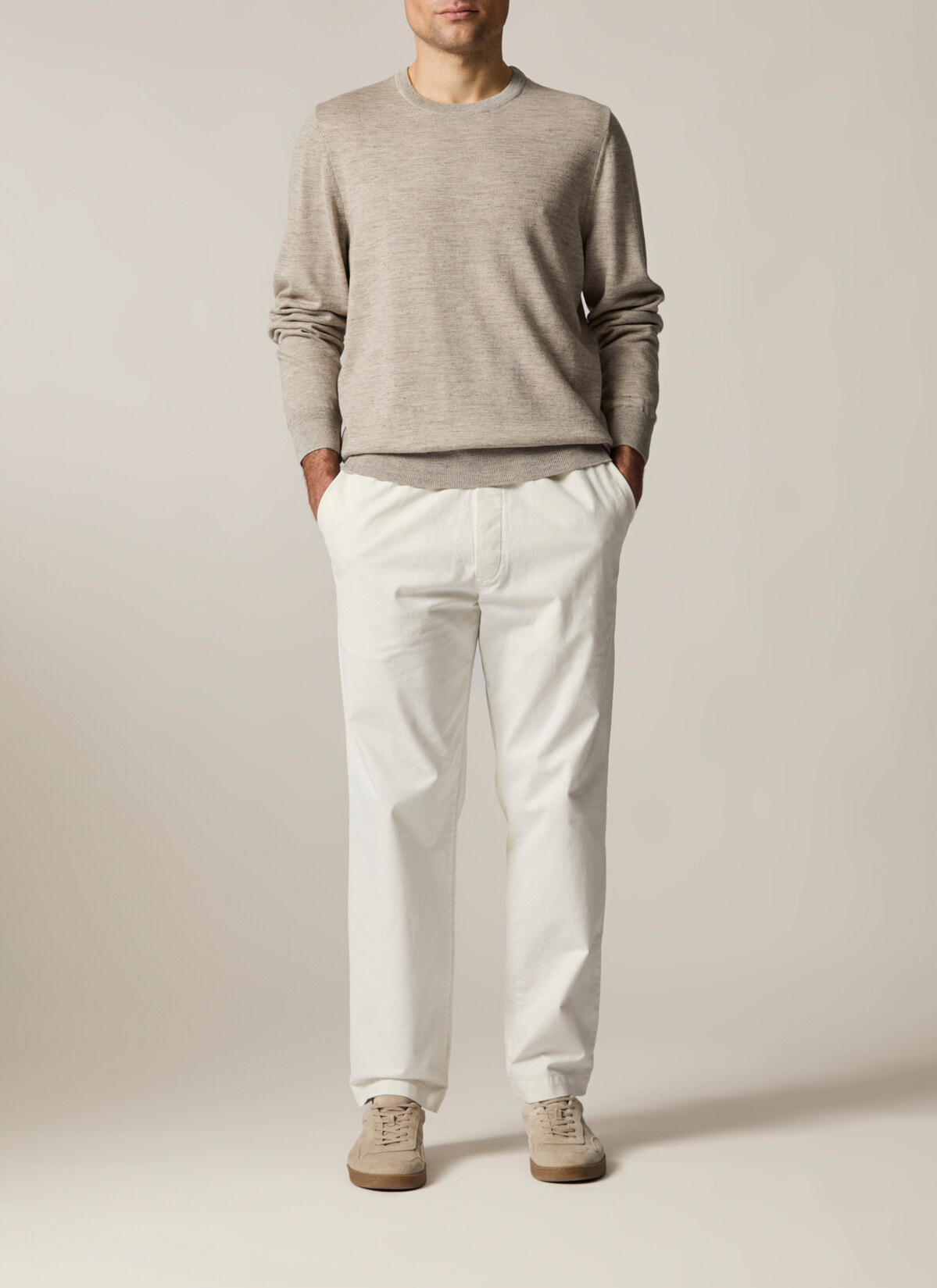 Pullover Rundhals 1/1 Arm, Fine Flour Detailansicht 2