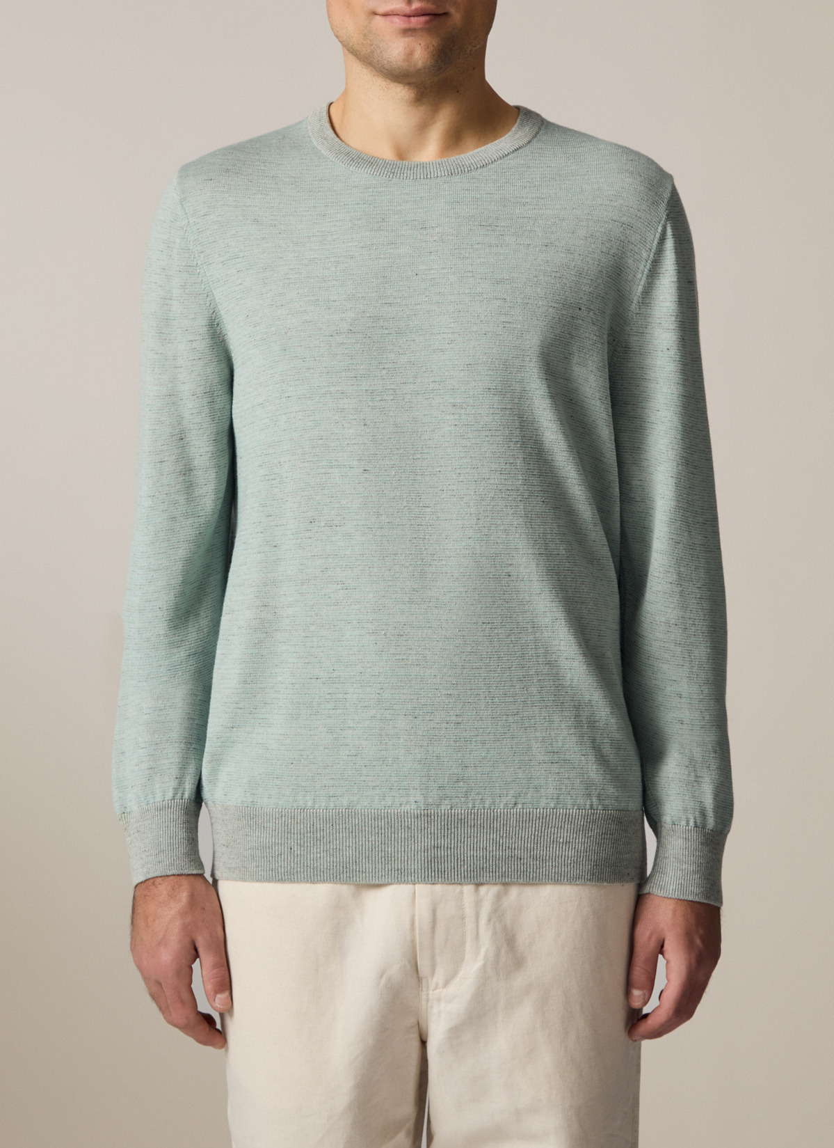 Pullover Rundhals 1/1 Arm, Iced Mint Detailansicht 1