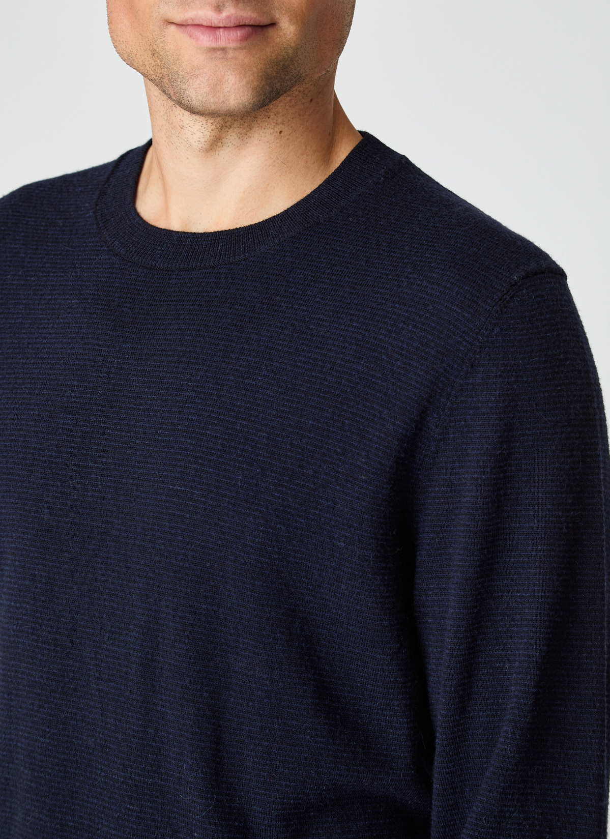 Pullover Rundhals 1/1 Arm, Deep Sea Detailansicht 2