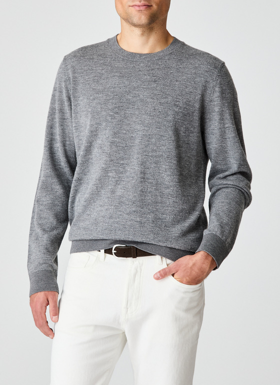 Pullover Rundhals 1/1 Arm Smoky Grey Frontansicht
