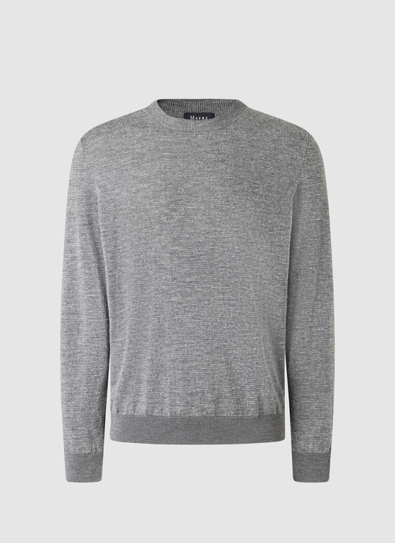 Pullover Rundhals 1/1 Arm Smoky Grey Frontansicht
