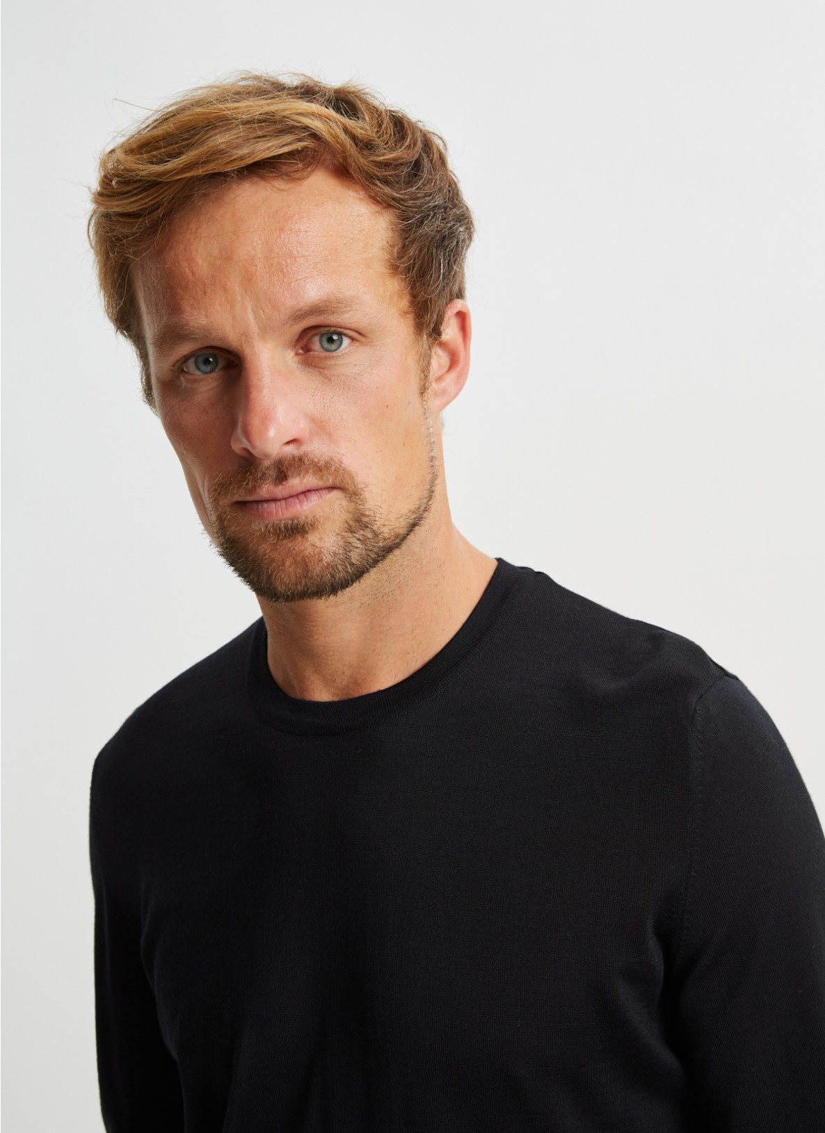 Pullover Rundhals 1/1 Arm, Black Detailansicht 1