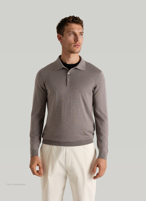 Pullover Polokragen Cedar Wood Frontansicht