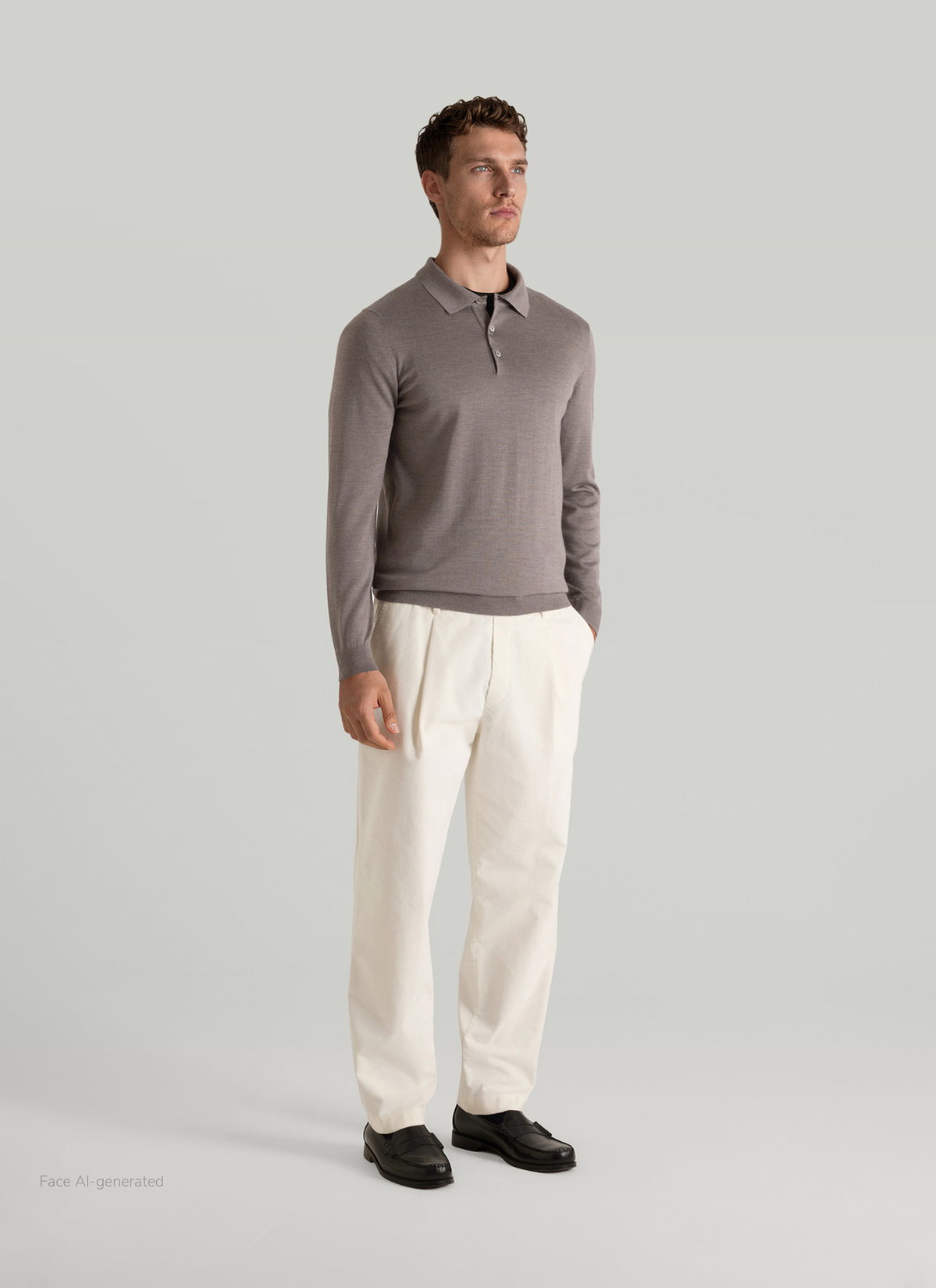 Pullover Polokragen, Cedar Wood Detailansicht 2