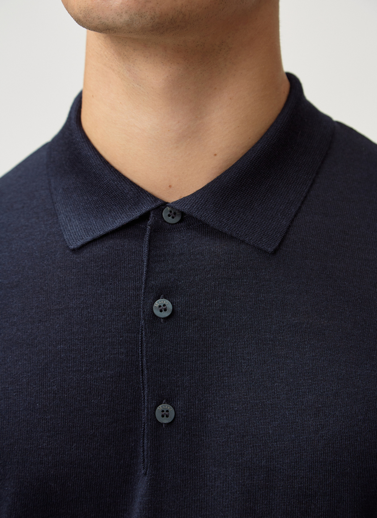 Pullover Polokragen, Navy Detailansicht 2