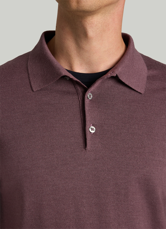 Pullover Polokragen Mellow Cherry Frontansicht