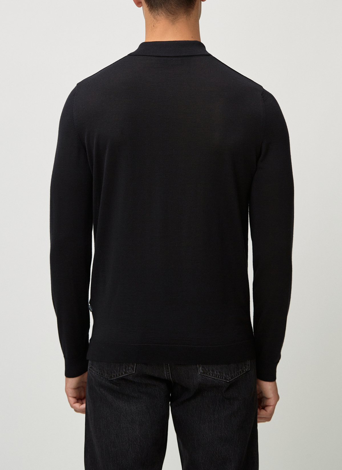 Pullover Polokragen, Black Rückansicht