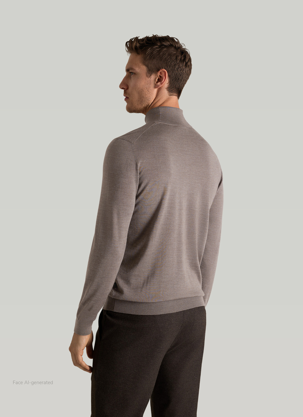 Pullover Rollkragen 1/1 Arm, Cedar Wood Rückansicht