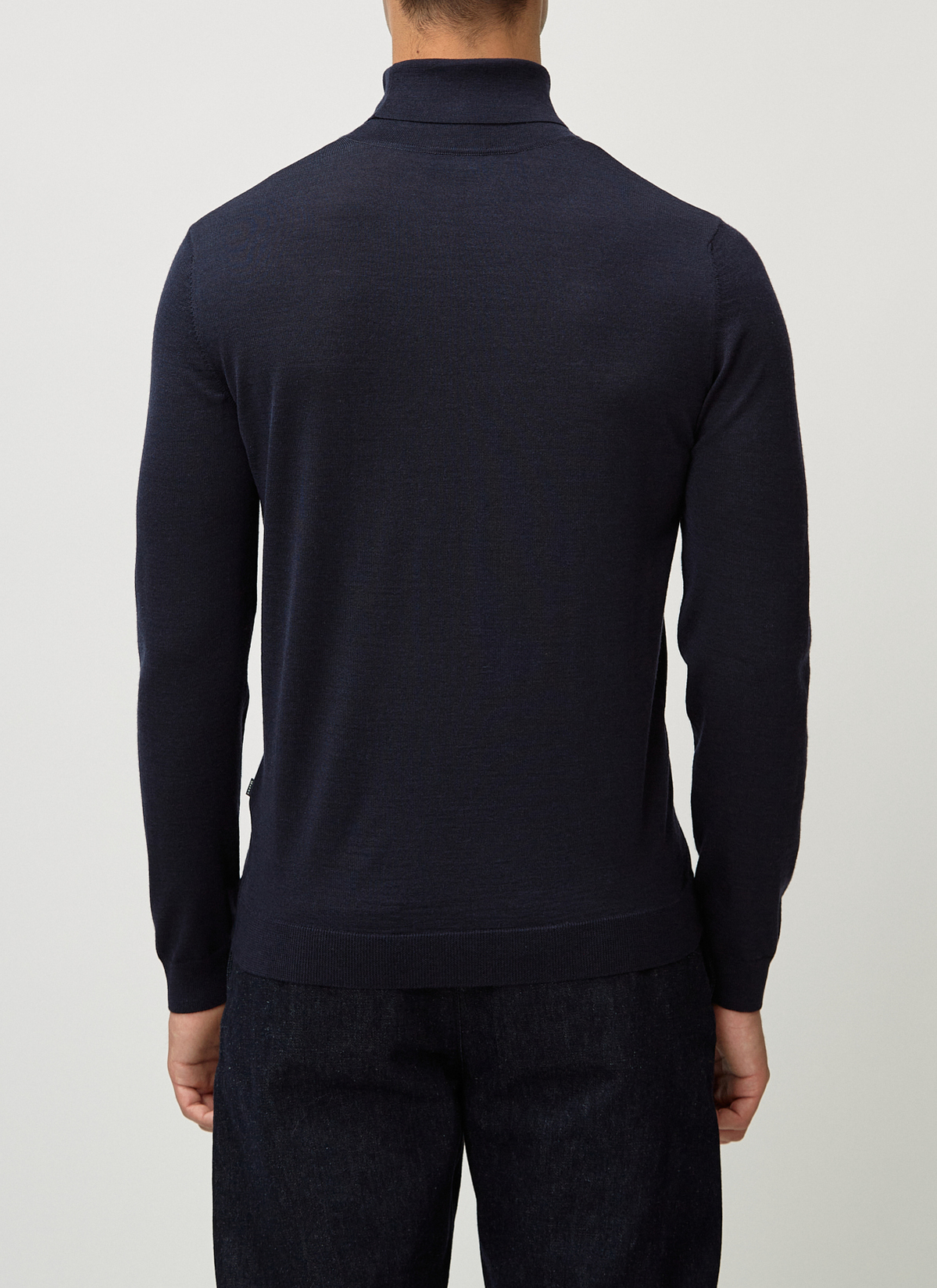 Pullover Rollkragen 1/1 Arm, Navy Rückansicht