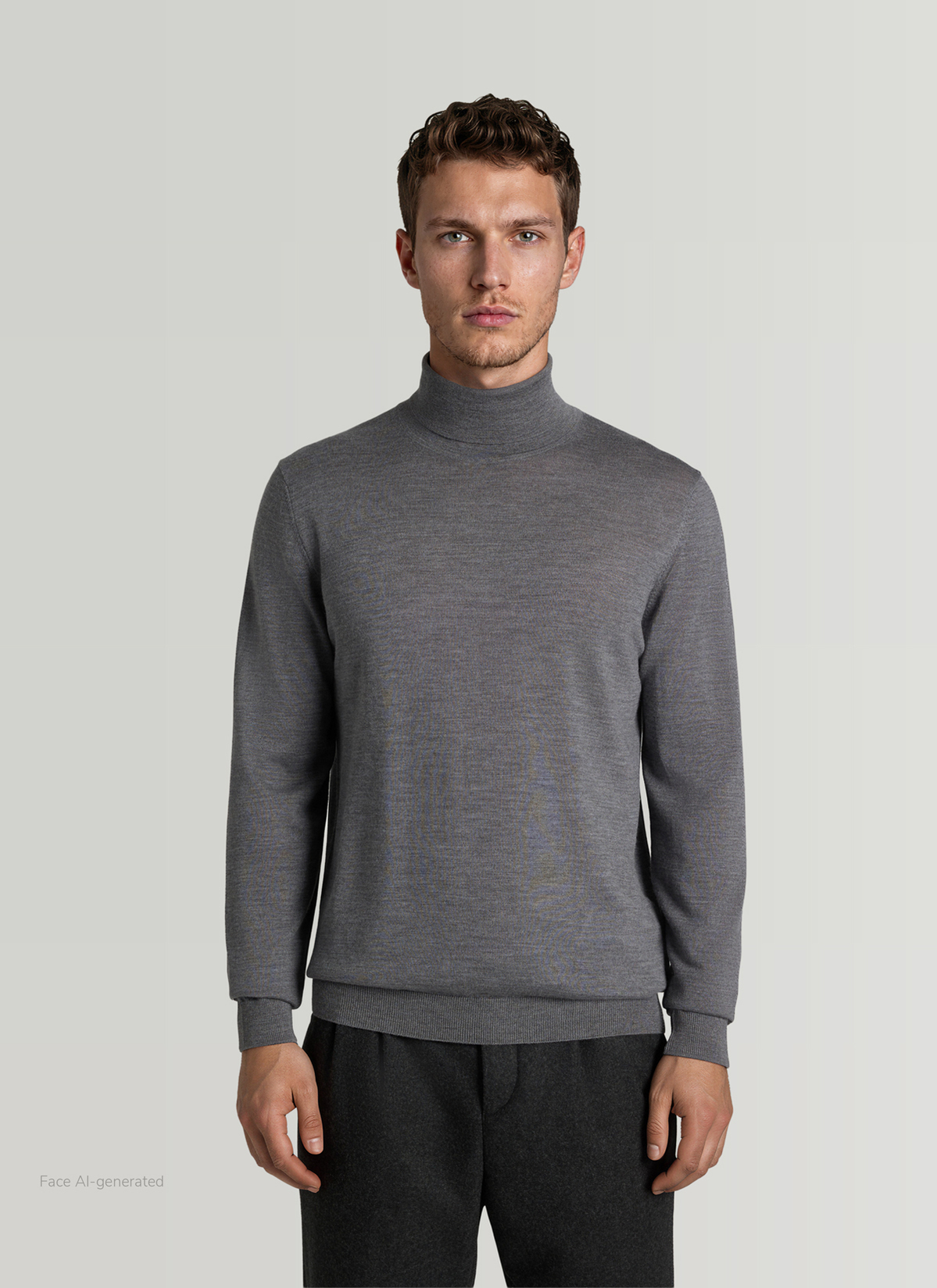 Pullover Rollkragen 1/1 Arm, Shark Skin Detailansicht 2