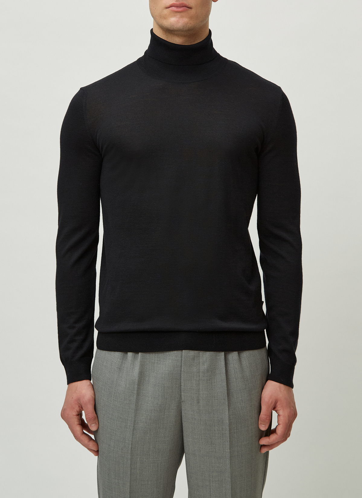 Pullover Rollkragen 1/1 Arm, Black Detailansicht 1