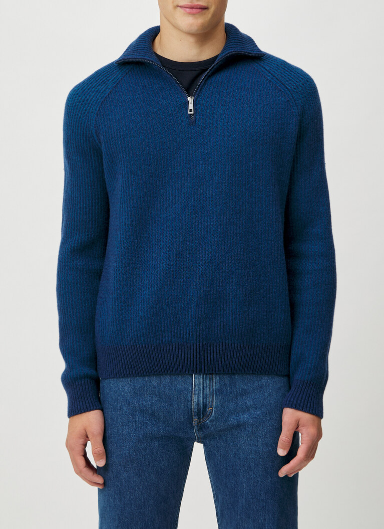 Pullover Troyer 1/1 Arm, Dusk Blue Detailansicht 1