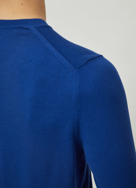 Pullover Stehkragen 1/1 Arm Nautic Blue Frontansicht