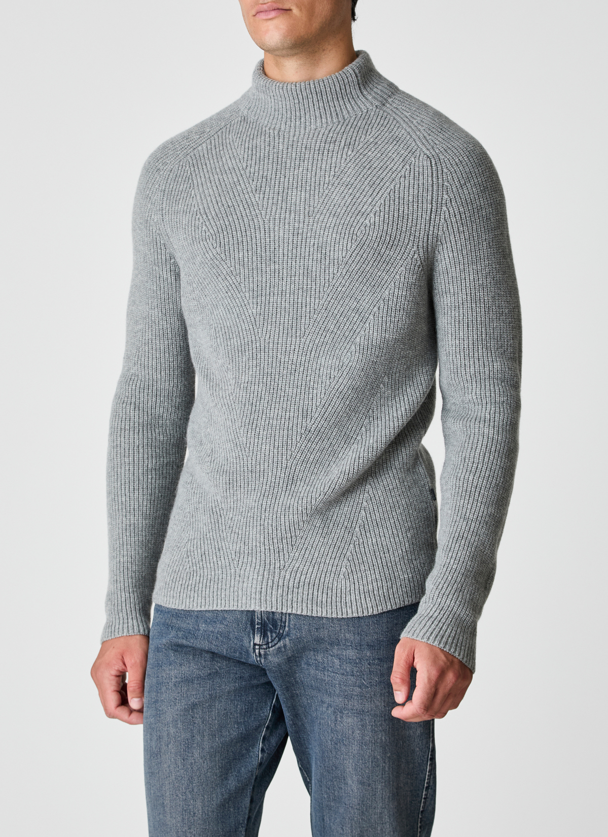 Pullover Stehkragen 1/1 Arm, Twig Detailansicht 1