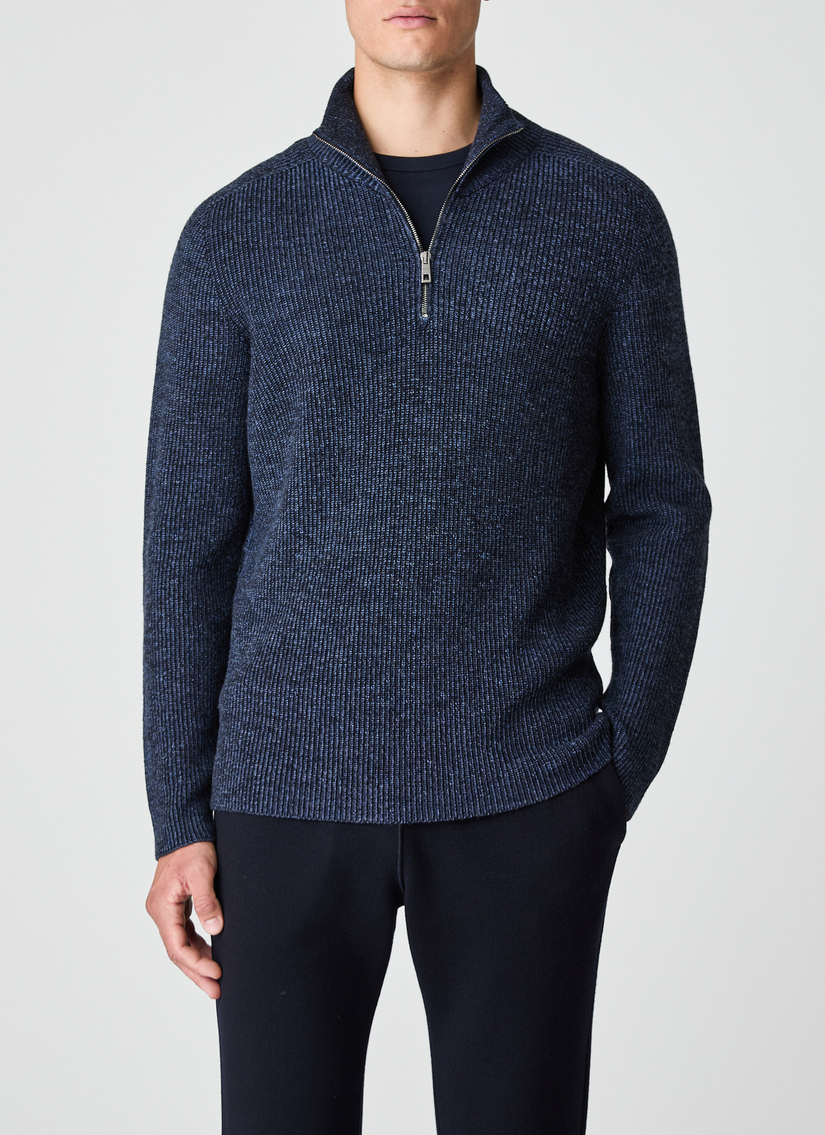Pullover Troyer 1/1 Arm, Navy Rückansicht