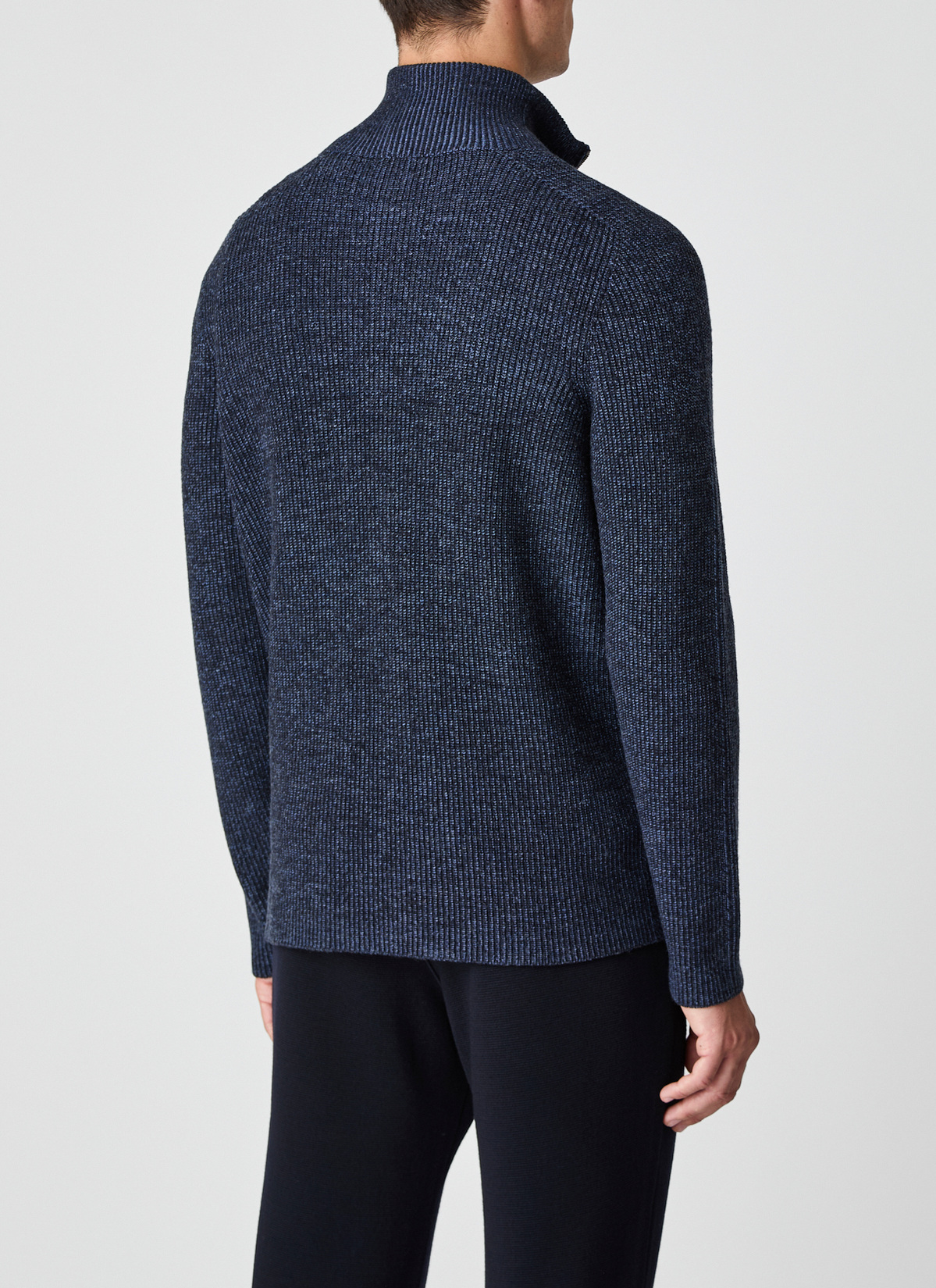 Pullover Troyer 1/1 Arm, Navy Detailansicht 1