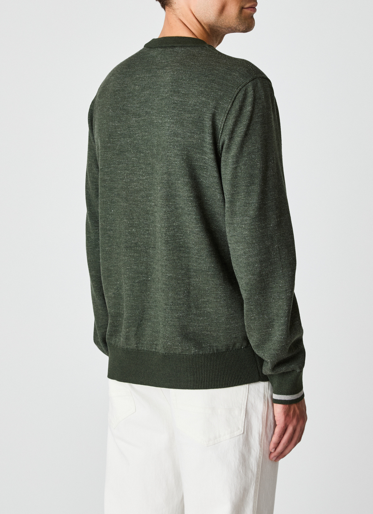 Pullover Rundhals 1/1 Arm, Moos Garden Rückansicht