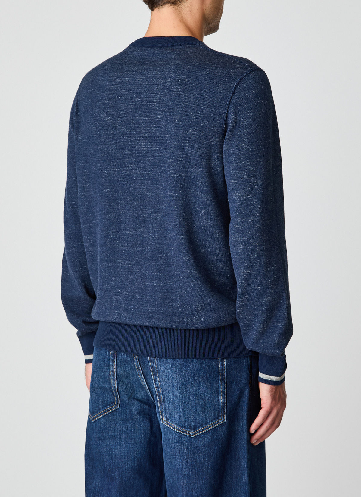 Pullover Rundhals 1/1 Arm, New Indigo Rückansicht