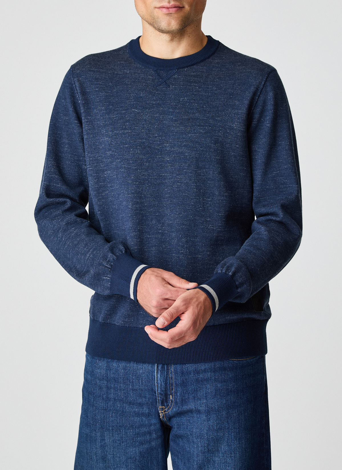 Pullover Rundhals 1/1 Arm, New Indigo Detailansicht 1