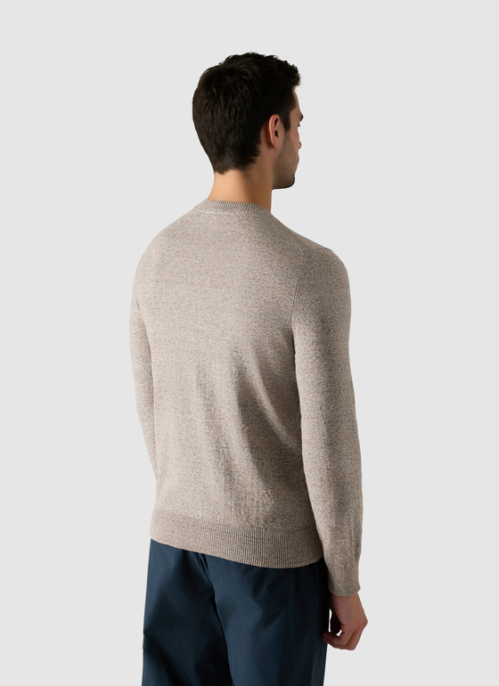 Pullover Rundhals 1/1 Arm Pale Brown Frontansicht