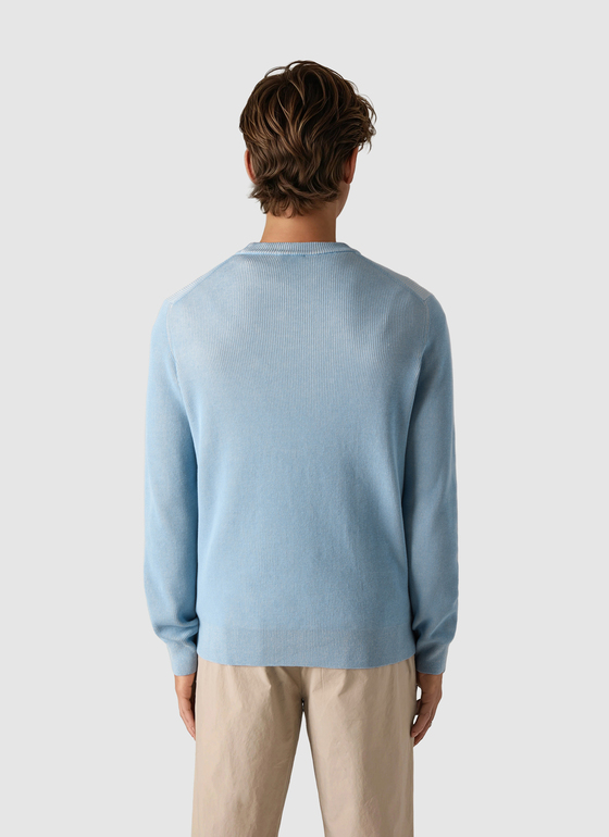 Pullover Rundhals 1/1 Arm Blue Sky Frontansicht