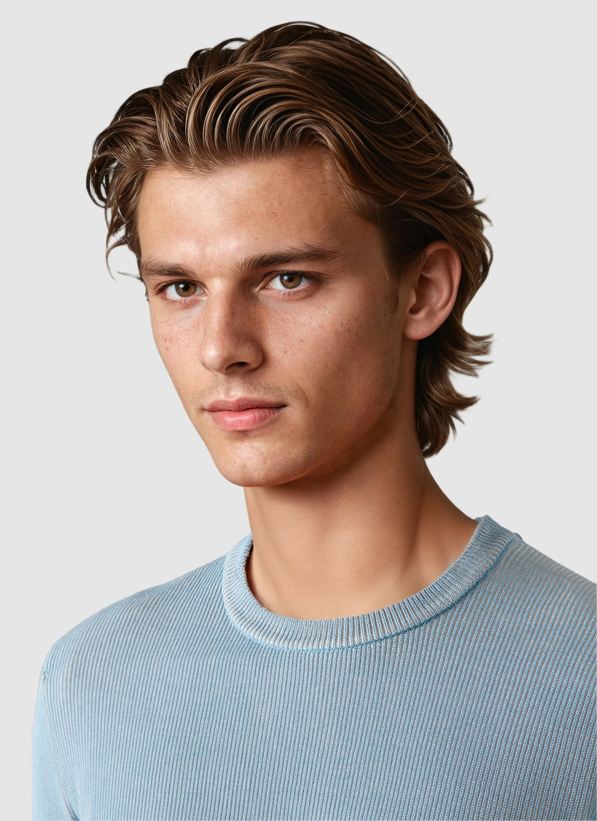 Pullover Rundhals 1/1 Arm, Blue Sky Detailansicht 1