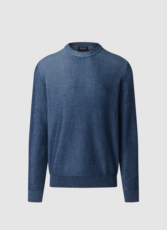 Pullover Rundhals 1/1 Arm Dawn Blue Frontansicht