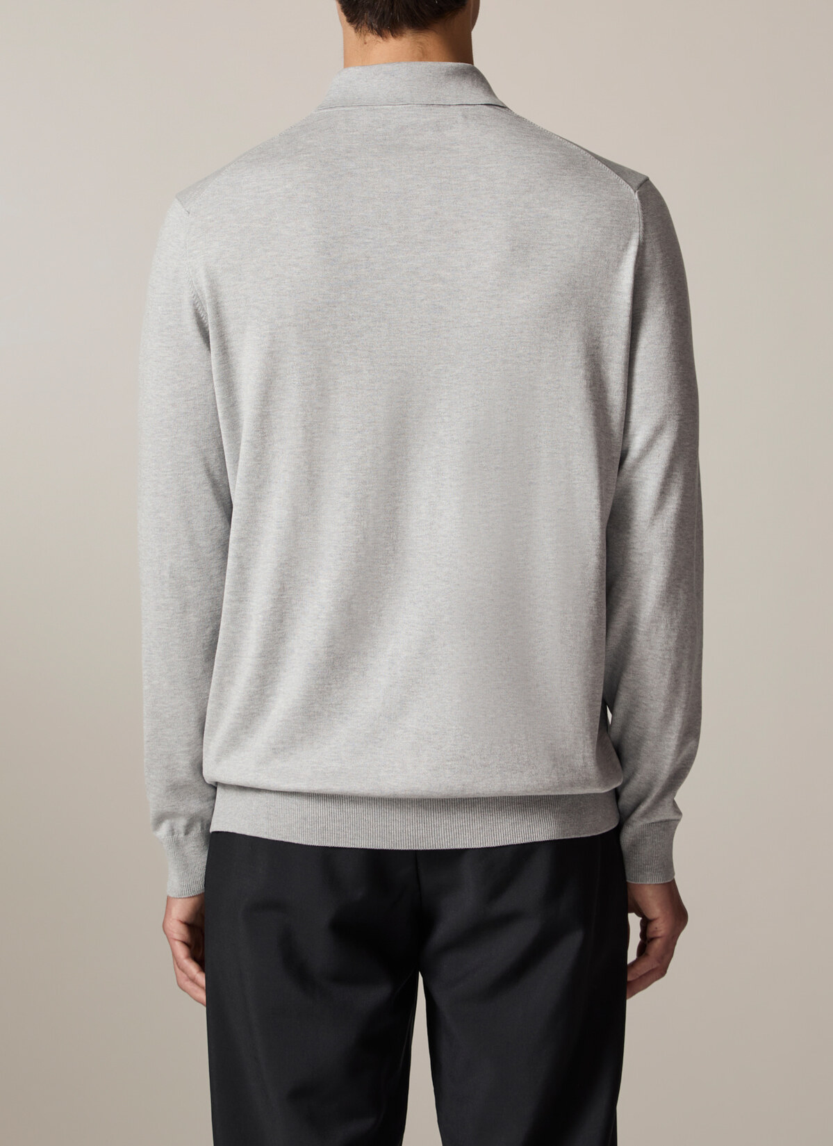 Pullover Polokragen Knopf 1/1 Arm, Mountain Peak Rückansicht