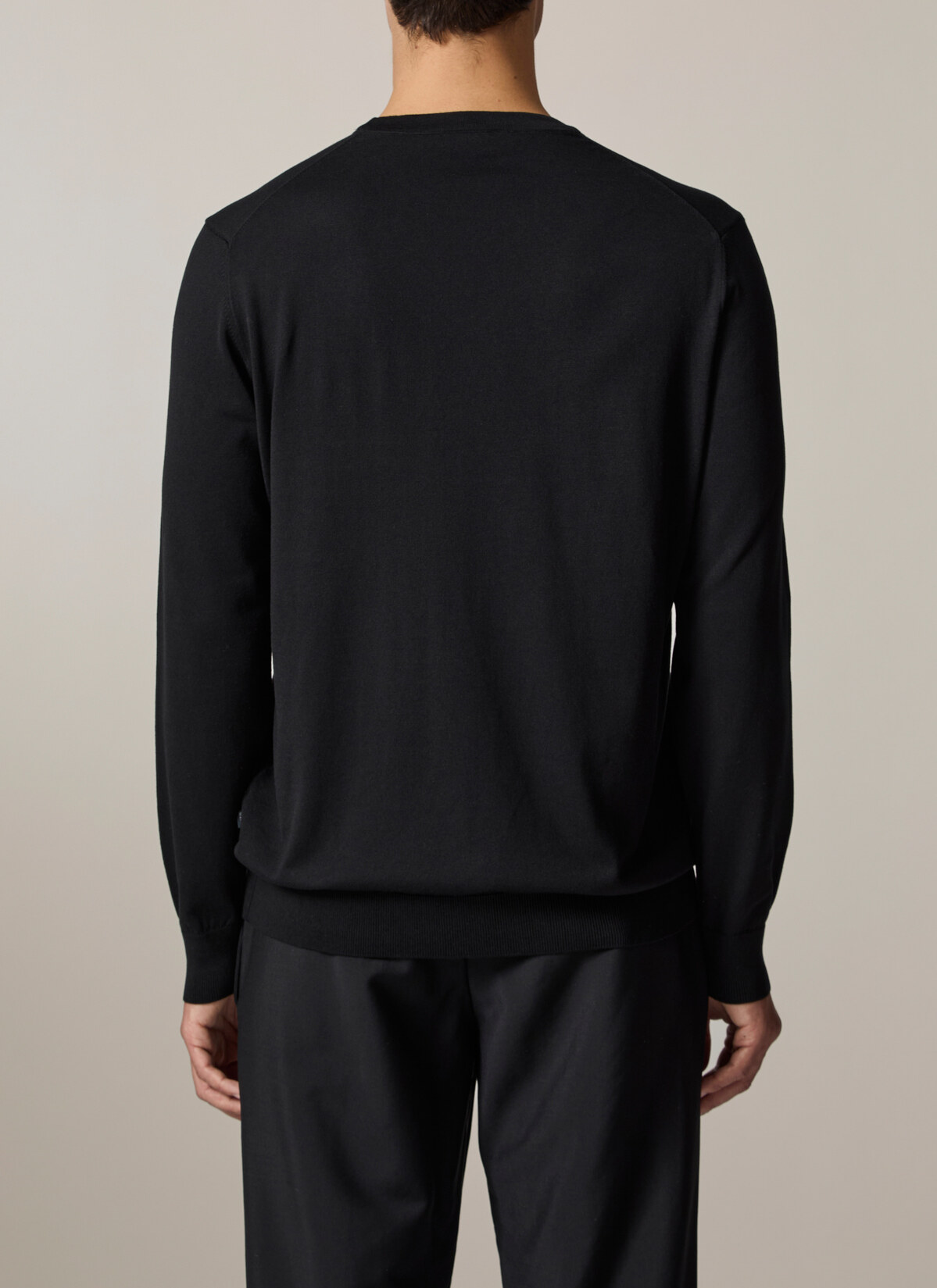 Pullover V-Ausschnitt 1/1 Arm, Black Rückansicht
