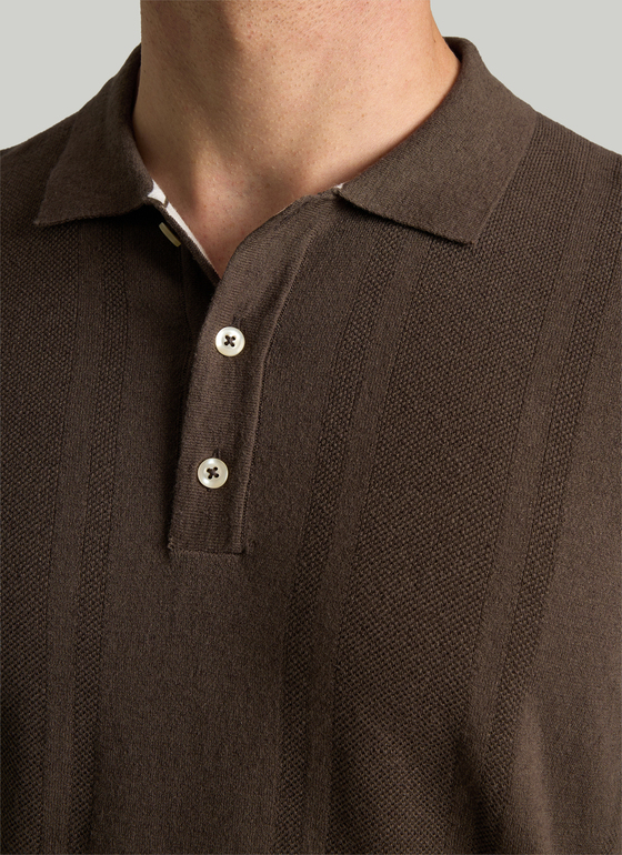 Poloshirt Nougat Frontansicht