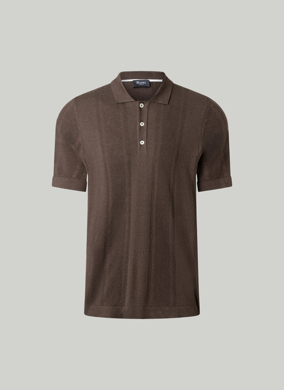 Poloshirt Nougat Frontansicht