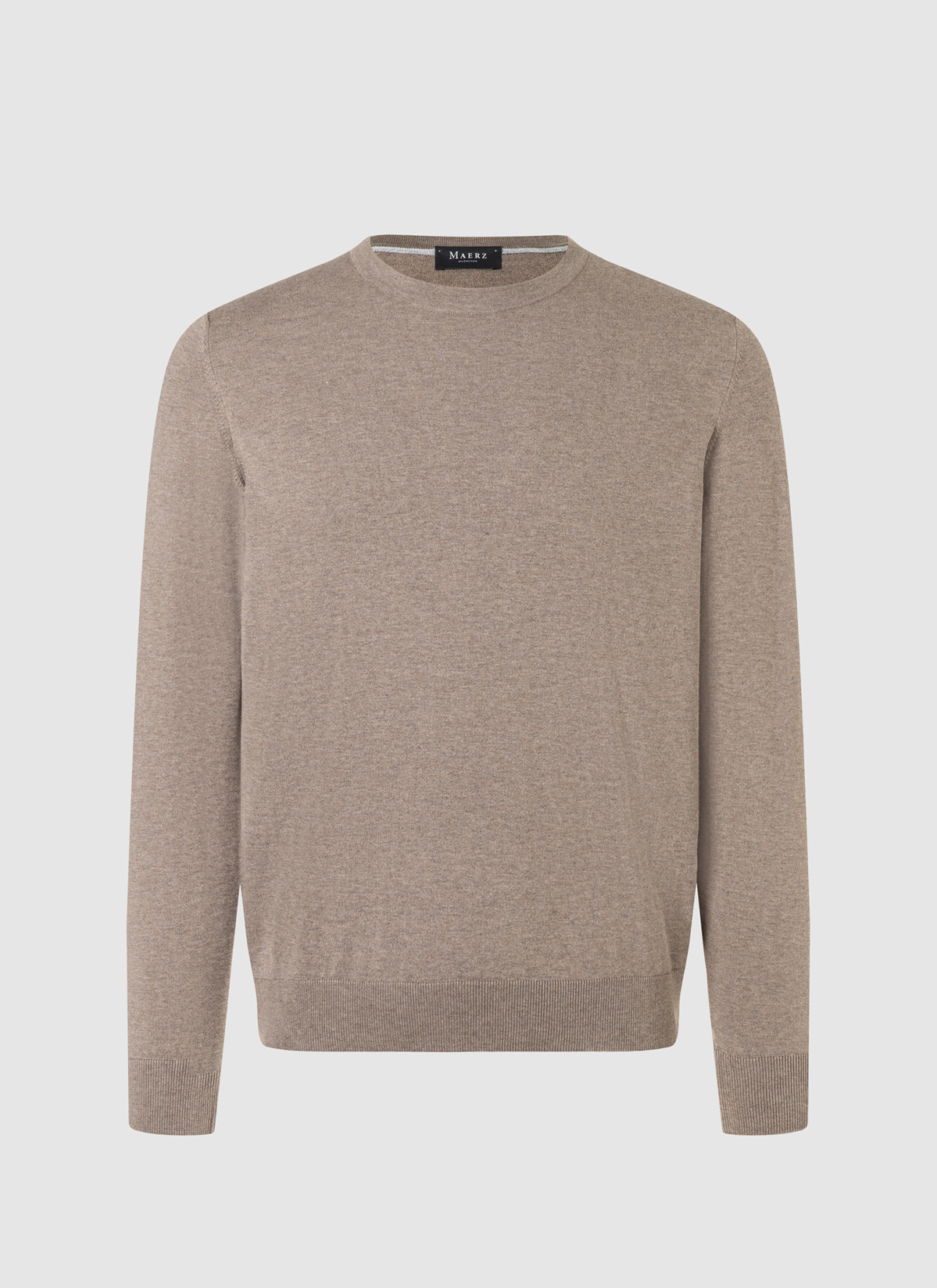 Pullover Rundhals 1/1 Arm, Pale Brown 