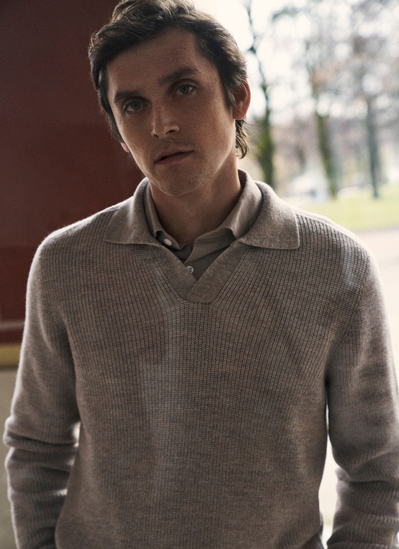 Pullover V-Ausschnitt 1/1 Arm Mascarpone Cream Frontansicht