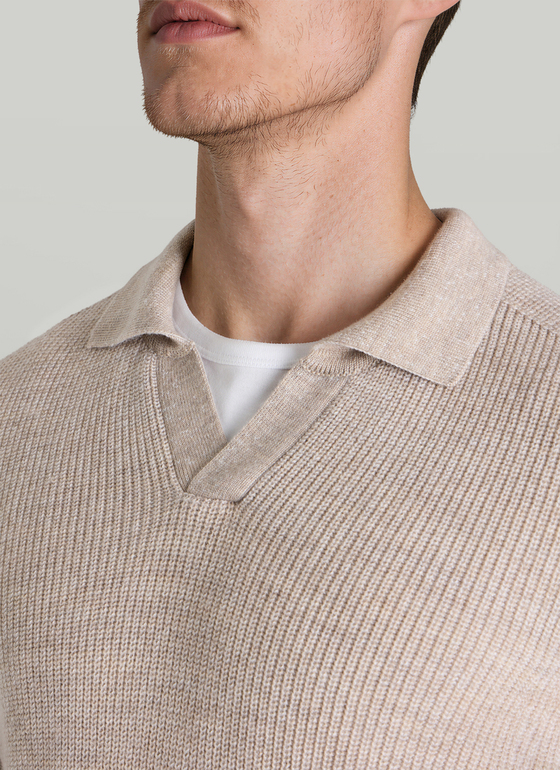Pullover V-Ausschnitt 1/1 Arm Mascarpone Cream Frontansicht