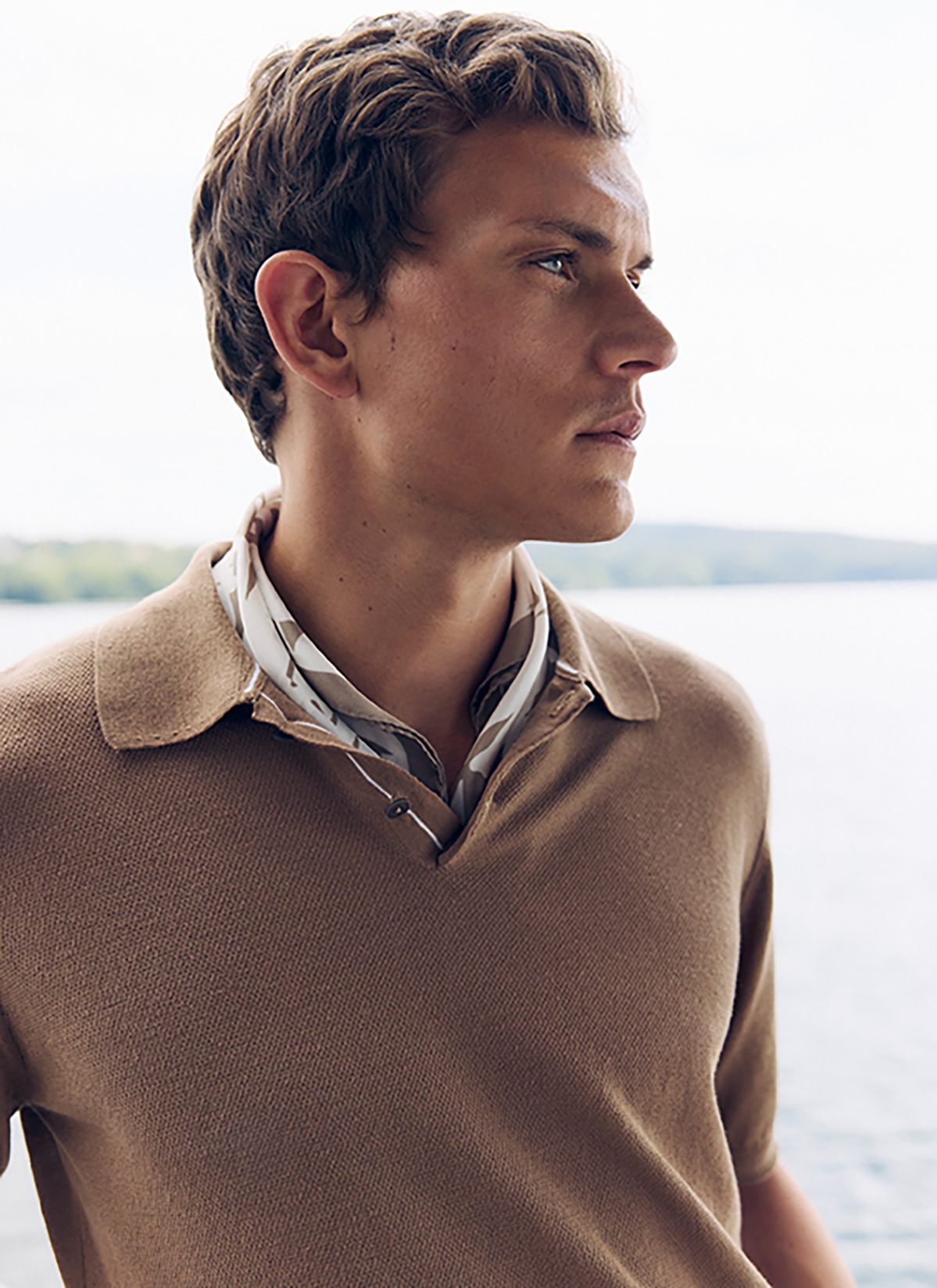 Pullover Polo 1/2 Arm, Twig Frontansicht