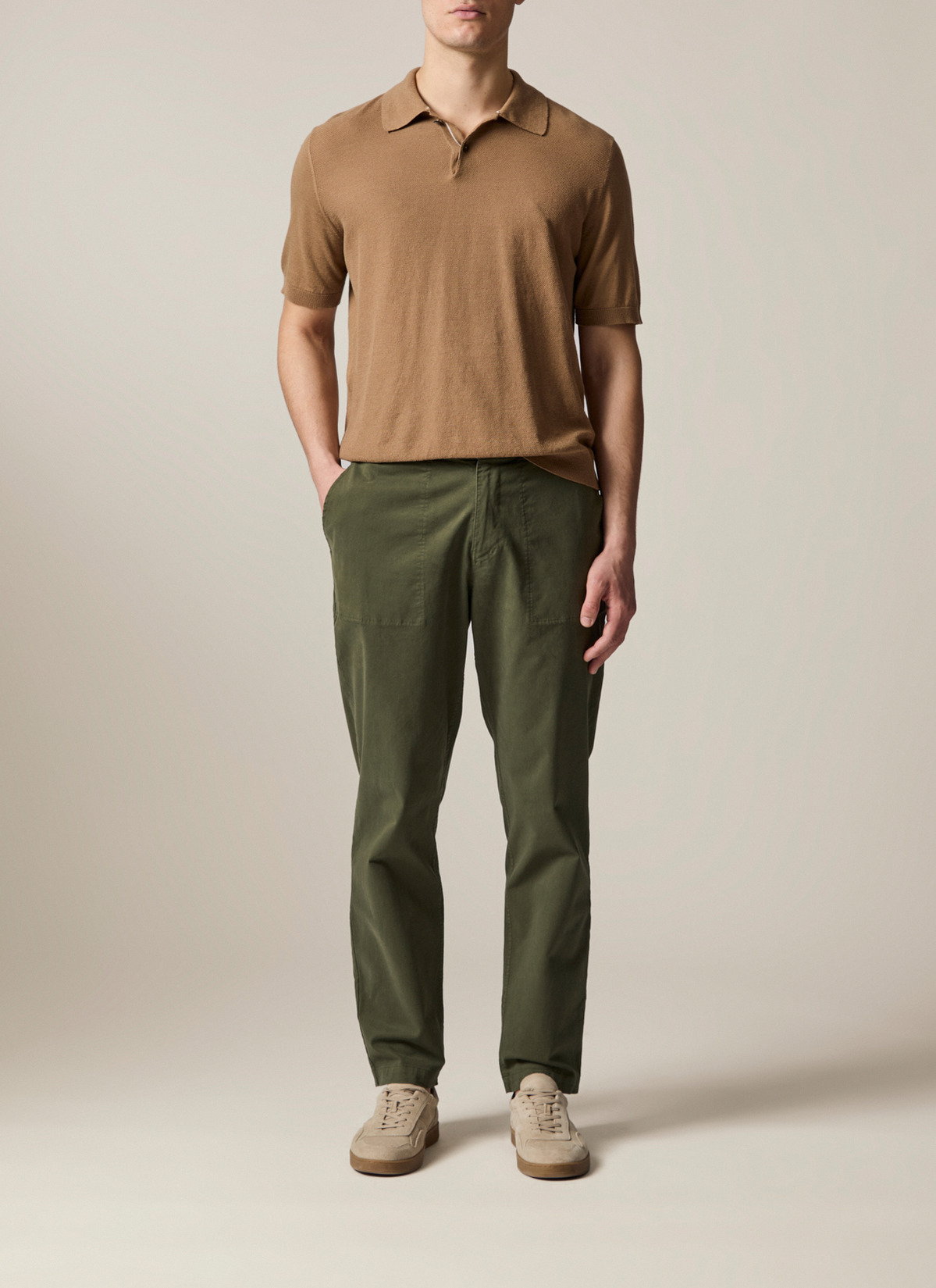 Pullover Polo 1/2 Arm, Twig Detailansicht 2