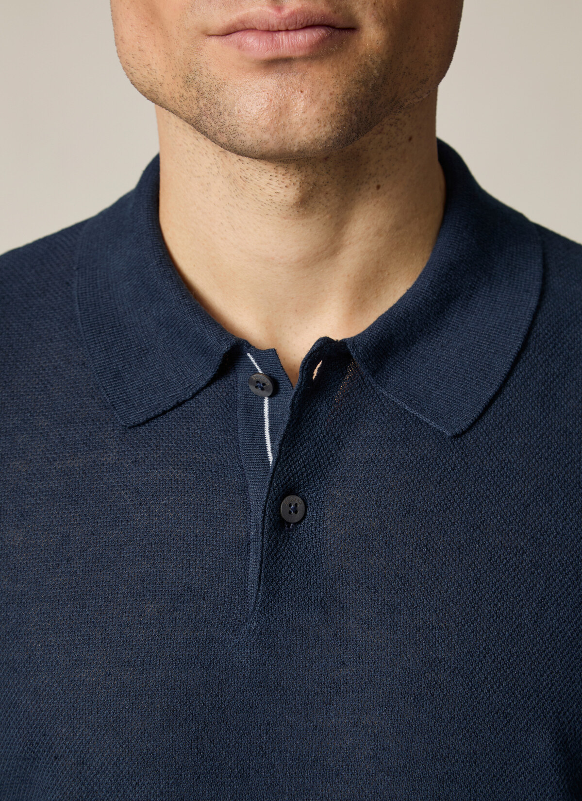Pullover Polo 1/2 Arm, Deep Sea Detailansicht 1