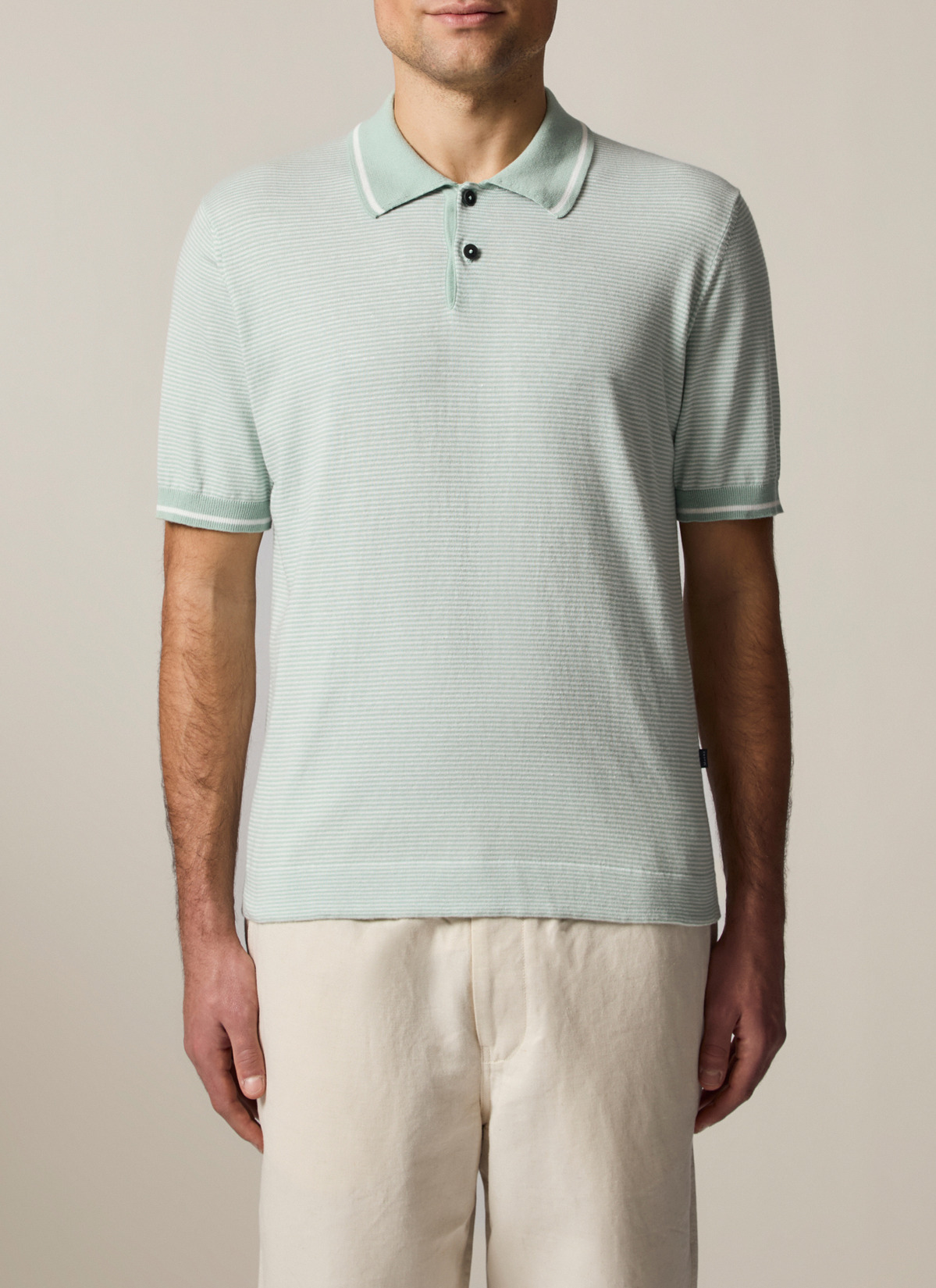 Pullover Polo 1/2 Arm, Iced Mint Detailansicht 1