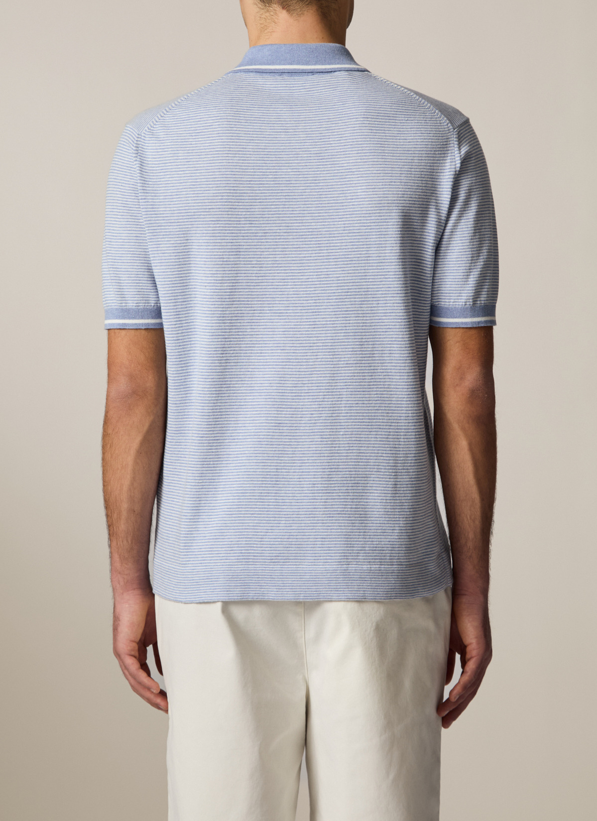 Pullover Polo 1/2 Arm, Shades of Blue Rückansicht
